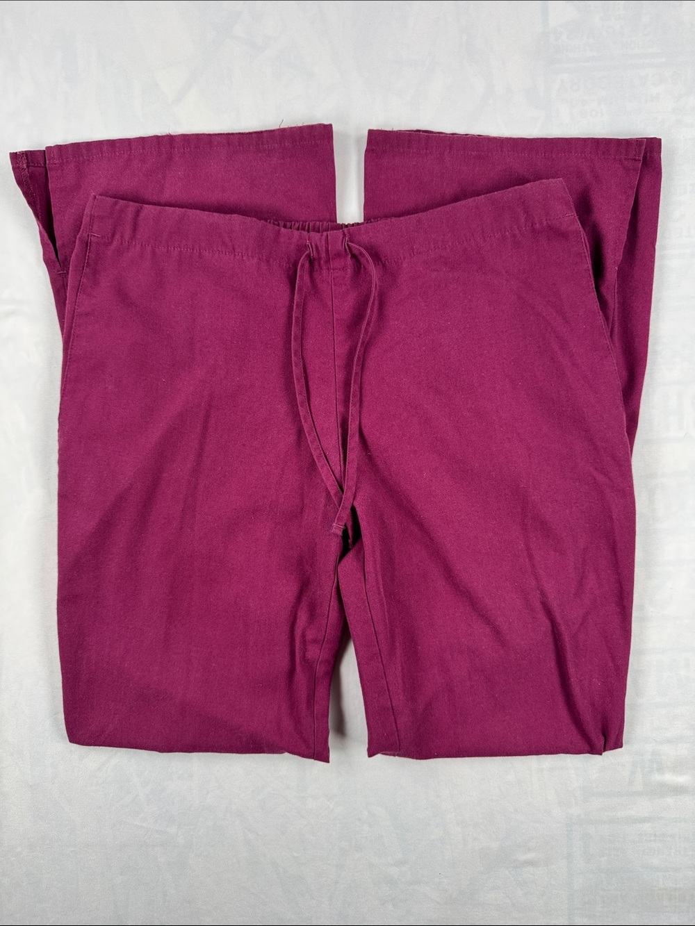 Cherokee Workwear Women’s Scrub Drawstring Pants in Berry Purple